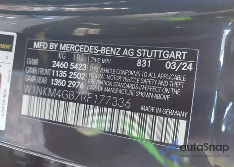 2024 Mercedes-Benz Glc 300 Suv from USA, damaged, VIN W1NKM4GB7RF177336